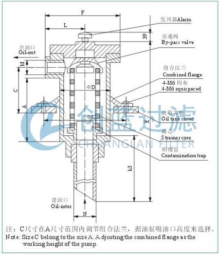 NJU-25*180L,NJU系列吸油過(guò)濾器(圖2)